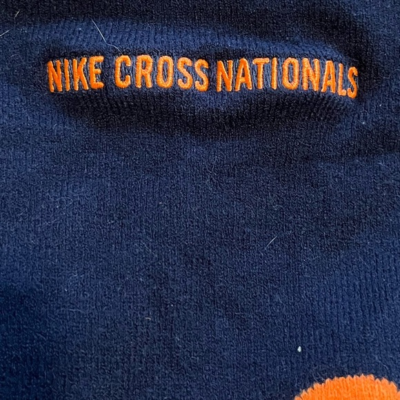 Nike Cross Nationals Pom Beanie - Navy and Orange - Picture 7 of 7